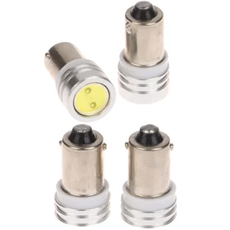 2 uds BA9S LED 1W luz de coche COB lámparas de cabina de coche luces laterales interiores lámpara de instrumento DC 12V luz indicadora de ancho Led
