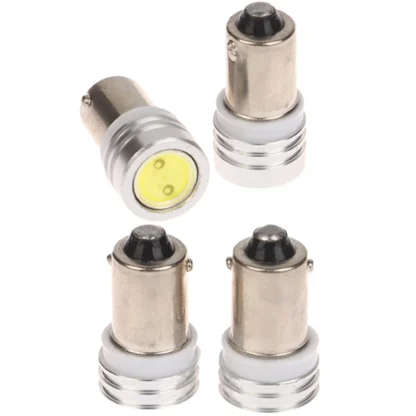 2 uds BA9S LED 1W luz de coche COB lámparas de cabina de coche luces laterales interiores lámpara de instrumento DC 12V luz indicadora de ancho Led