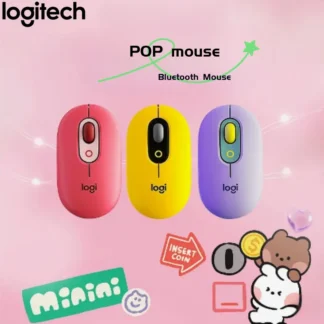 El ratón inalámbrico Bluetooth de tono claro Logitech POP Mouse es pequeño y lindo, fácil de transportar