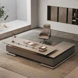 Escritorio de oficina de lujo nórdico, diseño minimalista moderno italiano, escritorio en forma de L, muebles de oficina avanzados para estudio, Arbeitstisch FYOD