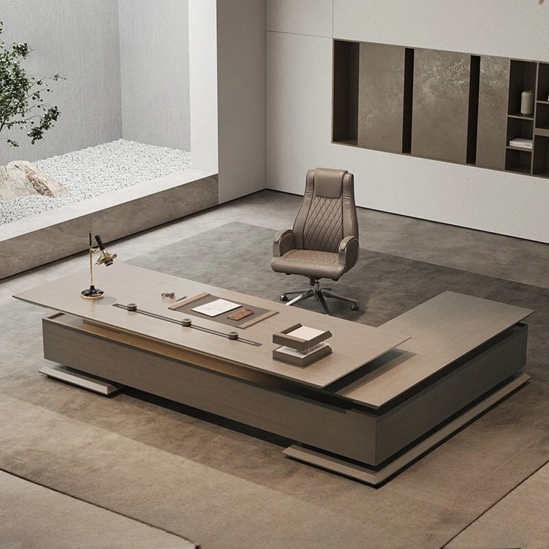 Escritorio de oficina de lujo nórdico, diseño minimalista moderno italiano, escritorio en forma de L, muebles de oficina avanzados para estudio, Arbeitstisch FYOD
