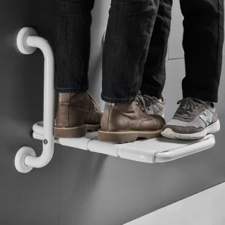 Silla de ducha para personas mayores, taburete de baño, asiento plegable, taburete de seguridad antideslizante con reposabrazos, silla de ducha, asiento de inodoro, baño portátil para adultos