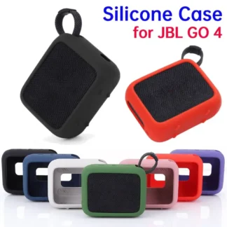 Funda de silicona para altavoz JBL GO 4, funda protectora, Estuche de transporte con correa para la muñeca, accesorio portátil para Altavoz Bluetooth ﻿