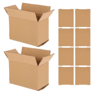 Caja de embalaje de cartón de 10 Uds., cajas de envío de cartón corrugado, embalaje de correo, paquete pequeño para papel móvil