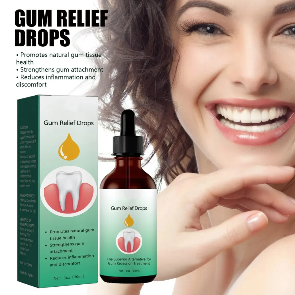 Dentizen Gotas para el crecimiento de las encías, aceite para tirar de las encías, rejuvenece tus encías con facilidad-30ml
