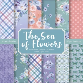 24 hojas de papel para álbum de recortes con estampado Floral de colores, suministros para diario, fondos de cartulina, tarjeta de álbum para decoración artesanal de arte Diy
