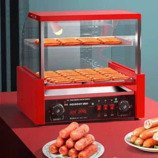Nueva máquina comercial inteligente para perritos calientes completamente automática |   Estilo americano SA para puestos de mercado nocturno
