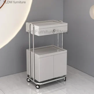 Carro rodante para salón de belleza, carrito de herramientas de diseño lujoso, carrito para manicura, organizador moderno, Carrito Con Ruedas, muebles de salón HD50TC