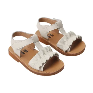 Sandalias antideslizantes de PU para niña, zapatos decorativos de encaje blanco, informales, de princesa, a juego, para cumpleaños, fiesta del Día de los niños
