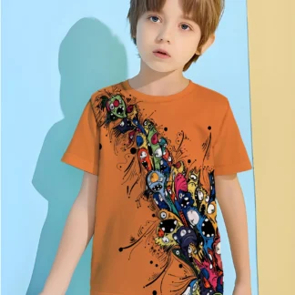 Camisetas de dibujos animados para niños, ropa de verano, Tops para niños, ropa para niños, camiseta para niños, 2024