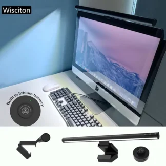 Barra de luz LED para Monitor, luces colgantes para pantalla de ordenador de 55cm, lámpara de mesa de ambiente RGB, luces nocturnas de lectura, iluminación de atenuación para juegos