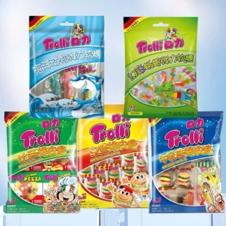 Caramelo en forma de Trolli Gummi 2,4/2,72/3,53/3,71/3,81 oz(68/77/100/105/108 g)*4 paquetes