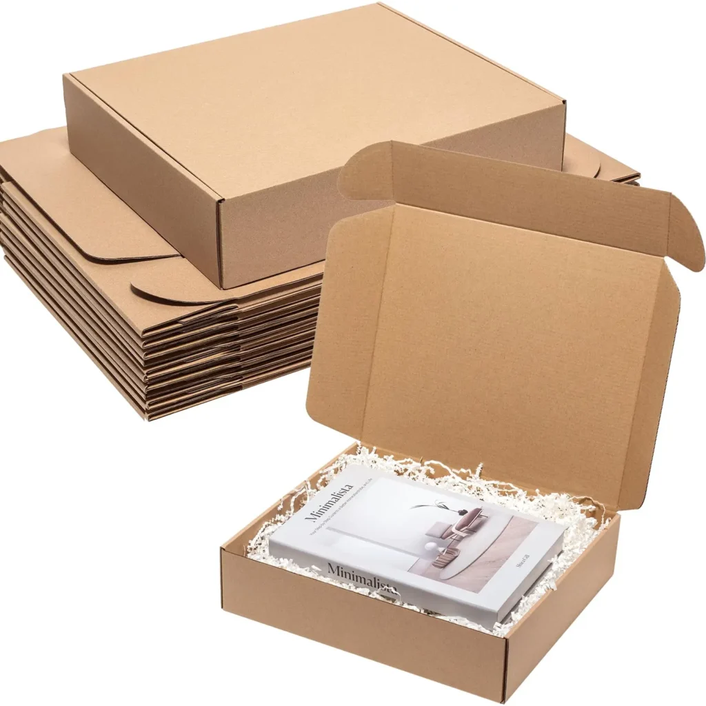 Cajas de envío pequeñas, caja de cartón corrugado marrón para embalaje de correo, caja de embalaje de papel Kraft comercial, 10 Uds.