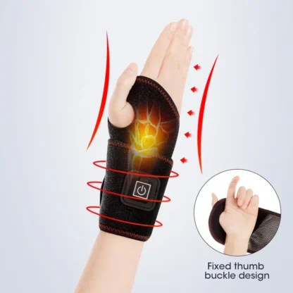 Calefacción eléctrica para muñeca, herramientas cálidas, terapia de muñeca, correa para muñeca, calentador de compresión caliente, cuidado de hierbas, mano, soporte fuerte USB de tres velocidades