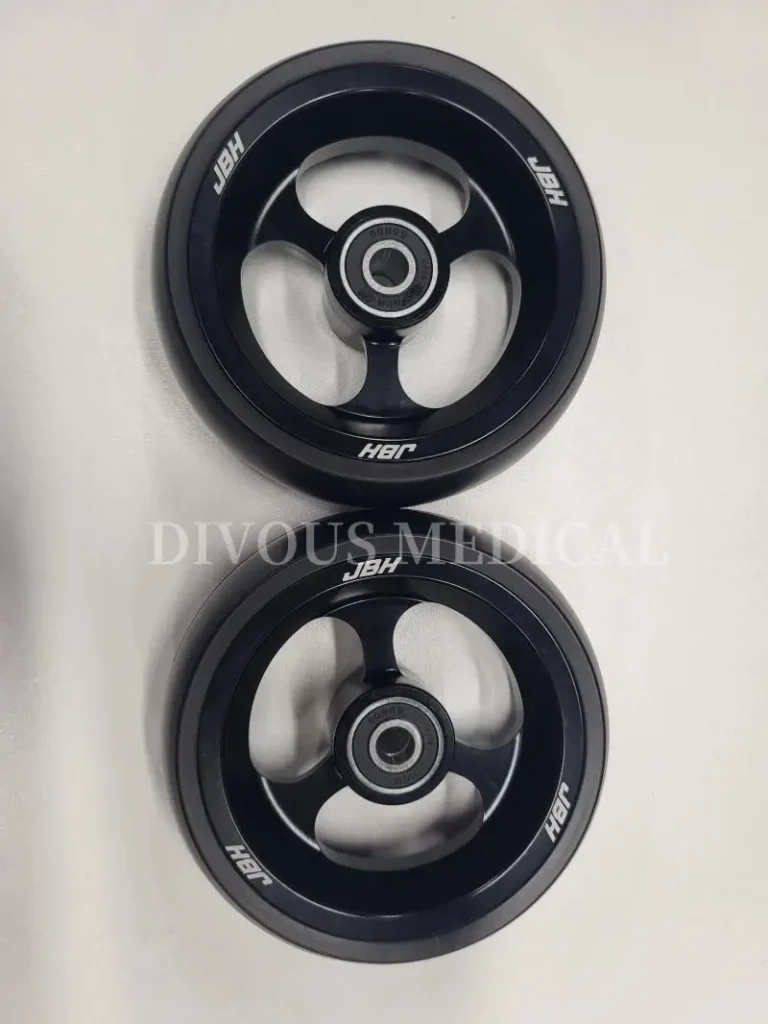 (Un par) Ruedas delanteras de 4 pulgadas Silla de ruedas Manual para discapacitados Accesorios para sillas de ruedas deportivas