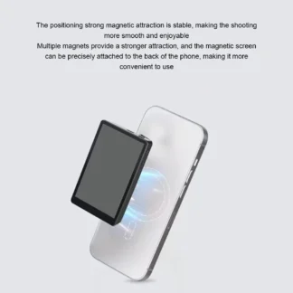 Pantalla de visualización de Selfie magnética trasera para teléfono inteligente para Iphone Android para Vlog Selfie Live proyector de pantalla de Control remoto inalámbrico