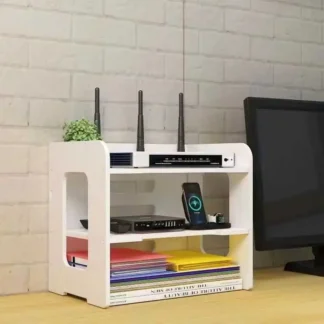 Caja organizadora de cables, estante de nento para enrutador inalámbrico, soporte para cables de gato, Material de P...