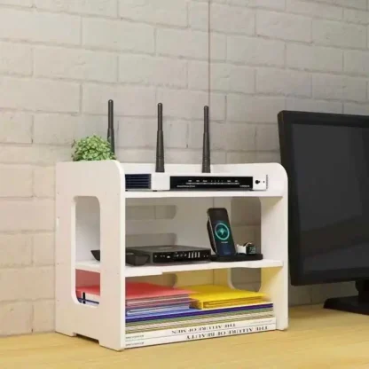 Caja organizadora de cables, estante de nento para enrutador inalámbrico, soporte para cables de gato, Material de P...