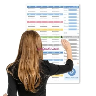 Programa entrenamiento Organizador Fitness Planner Programa fitness impermeable para hombre W8EC