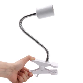 Enchufe de China, soporte de lámpara de escritorio Flexible de 360 grados, enchufe de luz E27, Cable con Clip de cuello de cisne con interruptor de encendido para el hogar UVA + UVB