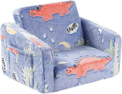 Sofá plegable para niños, cómoda silla suave para bebés y niñas, sofá Convertible 2 en 1 plegable extraíble para niños