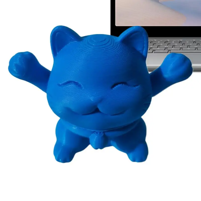 Juguete de estiramiento de dibujos animados, muñeco de gato, figura de Animal, juguete elástico, Color brillante, divertido, extensible, para familiares, amigos, niños y adultos