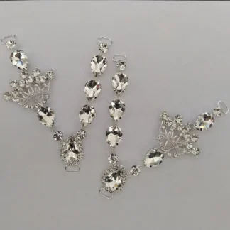 2 uds estilo bohemio cristal Rhinestone zapato cadena hebilla Bikini chanclas conectores Metal ropa bolsas gorra DIY costura de prendas