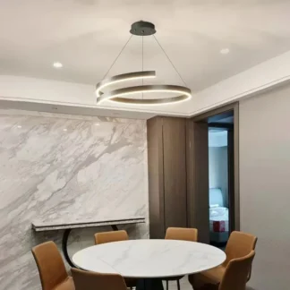 Candelabro en espiral LED moderno, adecuado para sala de estar, comedor, dormitorio, estudio, villa, decoración del hogar, iluminación de la habitación