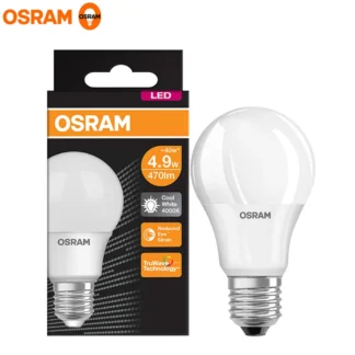 OSRAM LED Value Classic A bombilla 4,9 W 840 220V lámpara esmerilada Base E27 4000K Color blanco frío exterior interior casa luz AC52069