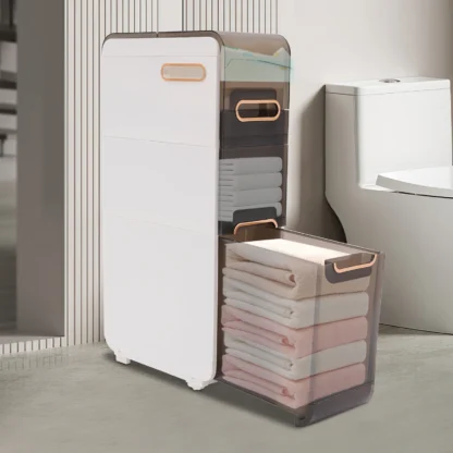 Gabinete de baño delgado, cajón de almacenamiento, gabinete de almacenamiento de baño estrecho, 22*41.5*78.5cm