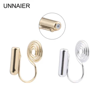 UNNAIER-clip de oreja de bobina de mosquito para mujer, accesorios de aro falso, clip invisible indoloro, sin agujero de oreja, convertidor de clip de oreja