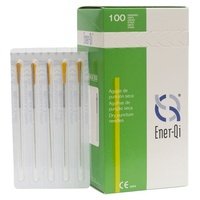 Aguja de Punción Seca Mango Acero Sin Cabeza y con Guía 100 agujas (0,30x75mm / 31x3cun) Ener-Qi