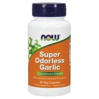 Super Odorless Garlic 5000mg Ajo con Extracto de Espino Blanco y Cayena 90 cápsulas Now