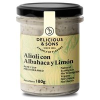 Alioli con Albahaca & Limón Ecológico 180 g de crema - Delicious & Sons