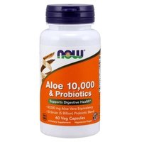 Aloe 10.000 y probióticos 60 cápsulas vegetales - NOW Foods