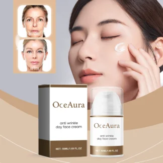 Oceaura 50ml crema hidratante de colágeno reafirmante crema de día seca mejorar el levantamiento eliminar la decoloración oscura línea fina iluminar crema Facial