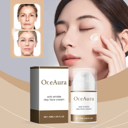 Oceaura 50ml crema hidratante de colágeno reafirmante crema de día seca mejorar el levantamiento eliminar la decoloración oscura línea fina iluminar crema Facial