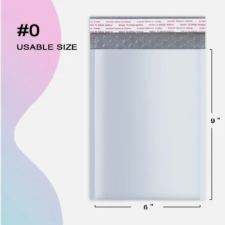 500 sobres publicitarios de burbujas de poliéster # 0 6x9 sobres acolchados bolsas de envío autosellado ligero hecho en EE. UU. caja al por mayor