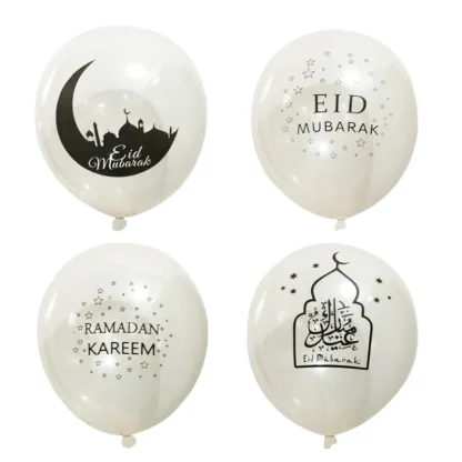 10 Uds. Globos decorativos EID MUBARAK decoración Ramadán y Eid decoración musulmana islámica globo dorado Ramadán Mubarak suministros para fiestas DIY
