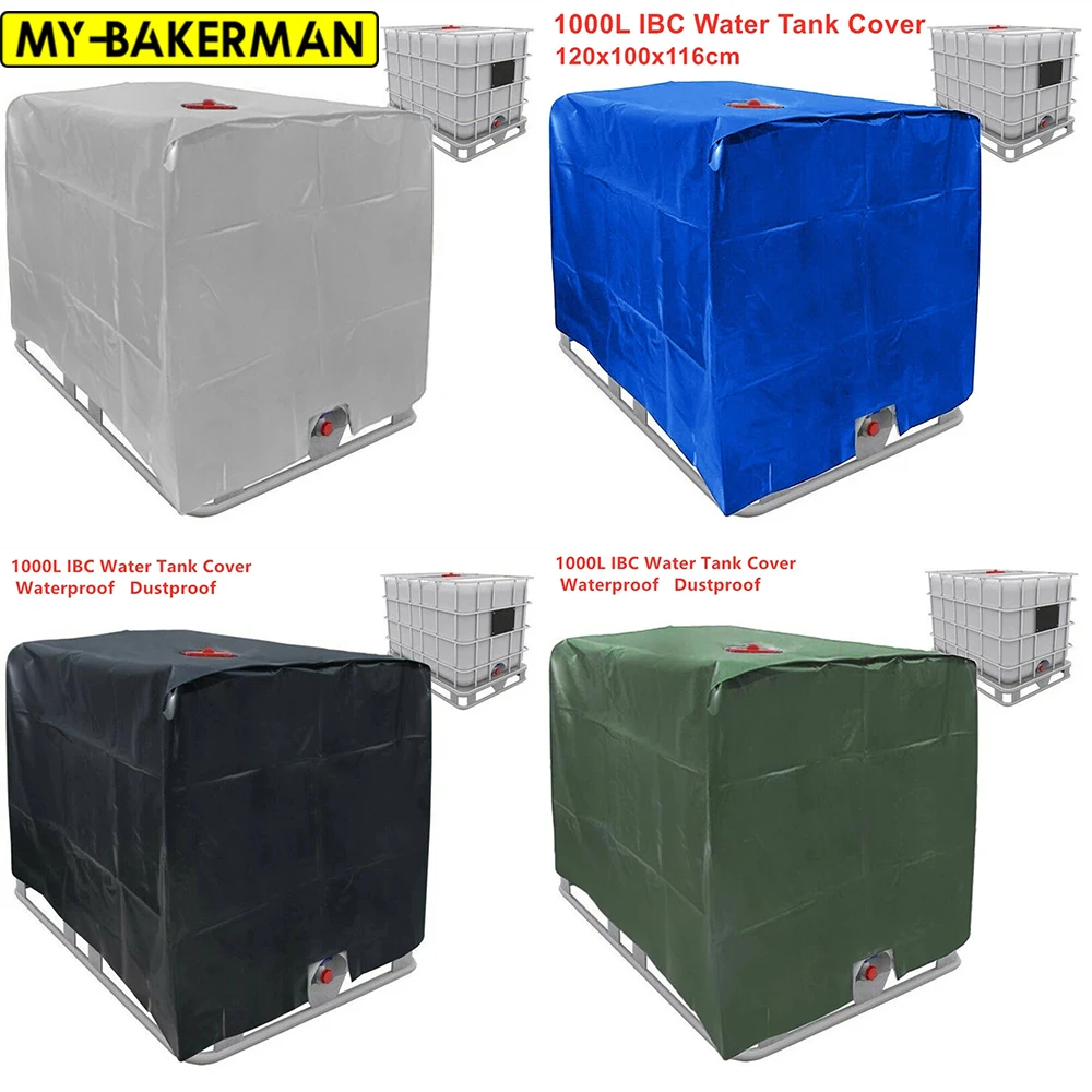 Cubierta IBC para exteriores, 4 colores, para tanque de agua de lluvia, contenedor de 1000 litros, cubierta antipolvo impermeable, protección solar, tela Oxford