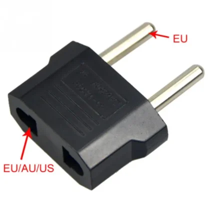 1 Uds. Adaptador de enchufe europeo de 2 pines a UE, 2 pines redondos, entrada de enchufe CA 110V-250V 10A, convertidor de enchufe de viaje, adaptadores de corriente de 220V