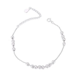 Nueva llegada, tobilleras de plata de ley 925 a la moda, tobillera Manual con cuentas, pulsera para mujer y niña, regalo de joyería
