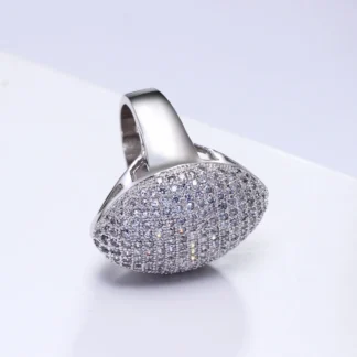 YLMyself-Anillo de circón ovalado para mujer, joyería de moda de Color dorado y blanco, ropa de fiesta, venta de liquidación de alta calidad