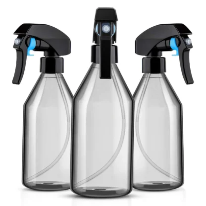 Paquete de 3 botellas de spray, botellas de spray de plástico de 10 oz, pulverizador de niebla fina para solución de limpieza de jardinería o hidratación del cuidado del cabello