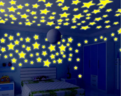 50/70/100 PC niños fluorescentes dormitorio de los niños brilla en la oscuridad estrellas brillo pegatinas de pared estrellas brillo luminoso colores calcomanías
