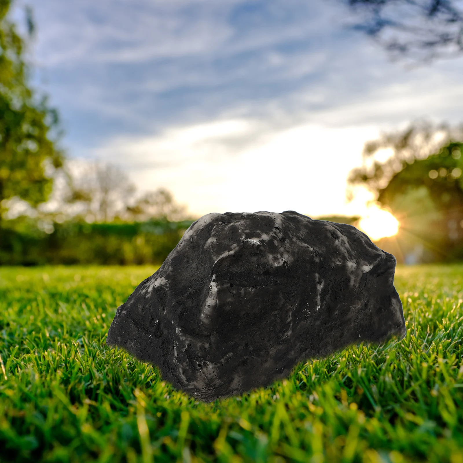 Caja de llaves de piedra, soporte oculto, estatua al aire libre, casa de resina inteligente para patio exterior
