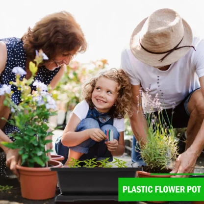 X11AA maceta grande para flores, bonsái rectangular, macetero para vivero, contenedor para balcón, 29x21x10,5 cm