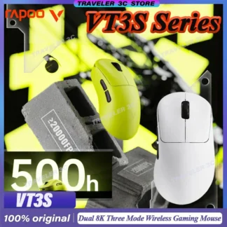 Rapoo VT3S 500mah ratón inalámbrico para juegos de tres modos Dual 8K PAW3950 Ultmate 750IPS derecho ergonómico nórdico 54 portátil Nano 8K