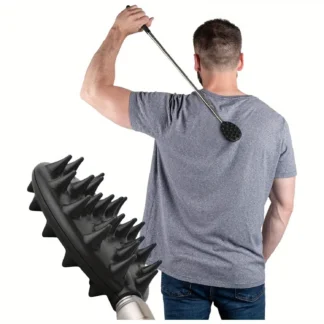 Rascador de espalda de cactus extensible con púas de 1/4 y 1/2 pulgadas, palo retráctil para picazón de una sola mano para hombres y mujeres, PVC duradero