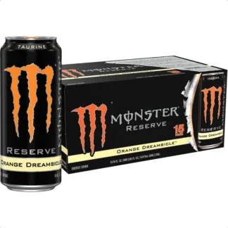 Reserve Orange Dreamsicle Bebida energética de 16 onzas, paquete de 15